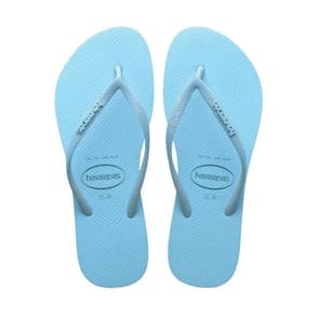 Chinelo Havaianas Slim Glitter Neon Feminino - Azul Claro