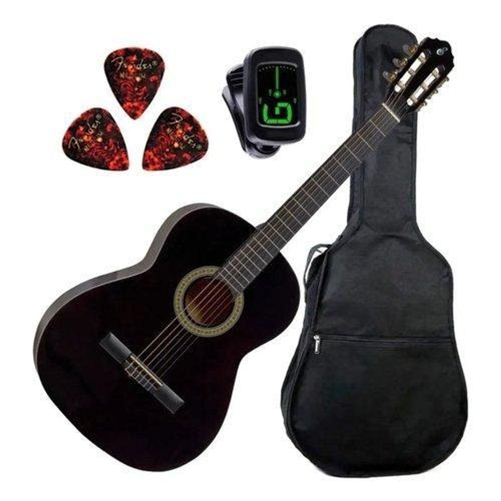 Violão Giannini Acústico Nylon Start N14 Preto + Capa +