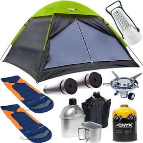 Kit Acampamento Praia Echolife Weekend 3 Pessoas Acessórios