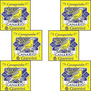 Kit 6 Encordoamento Para Cavaquinho Giannini Canário Aço