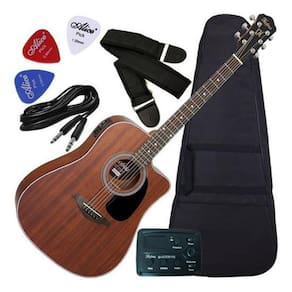 Kit Violão Hofma Hmf 250 Folk Eletroacústico Aço Stnt Capa
