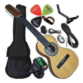Kit Viola Elétrica Canhota Caipira Rozini Rv151 Completa