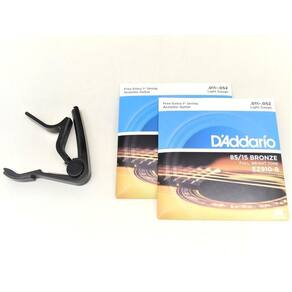 Kit 2 Daddario Violão Ez910 0,11 + Capotraste