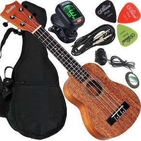 Kit Ukulele Shelby Elétrico Soprano Canhoto Shelby Su21M