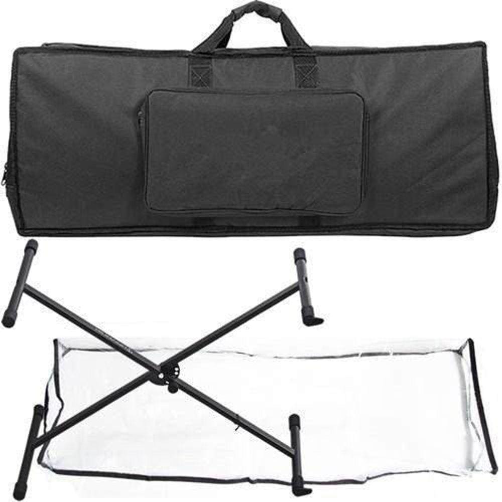 Kit Acessórios De Teclado Musical Capa + Cobertura + Suporte
