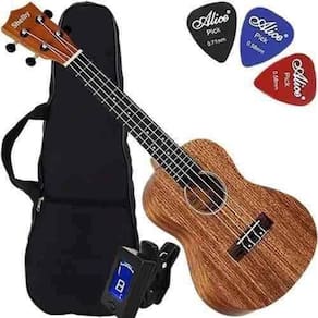 Kit Ukulele Shelby Concerto Acústico Canhoto Com Capa Su23M
