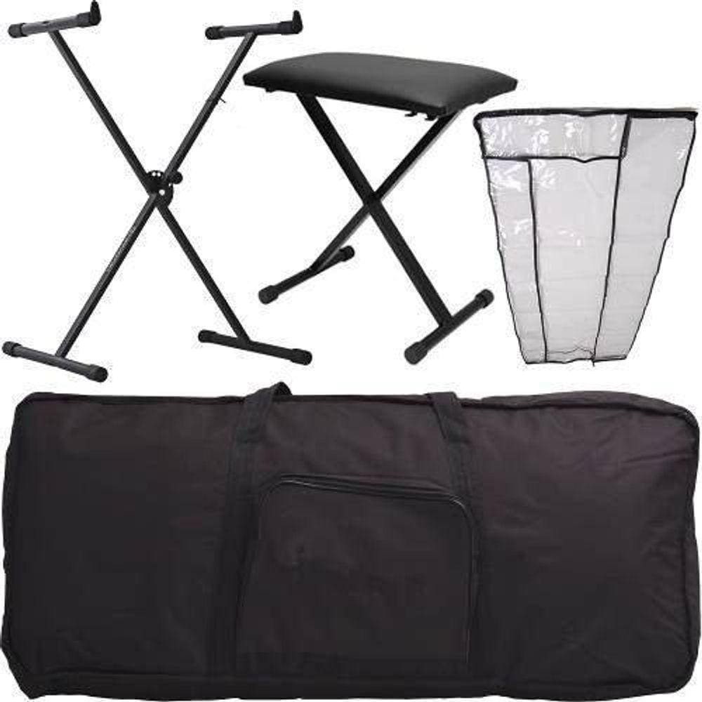 Kit Acessórios De Teclado Banqueta Capa Cobertura Suporte