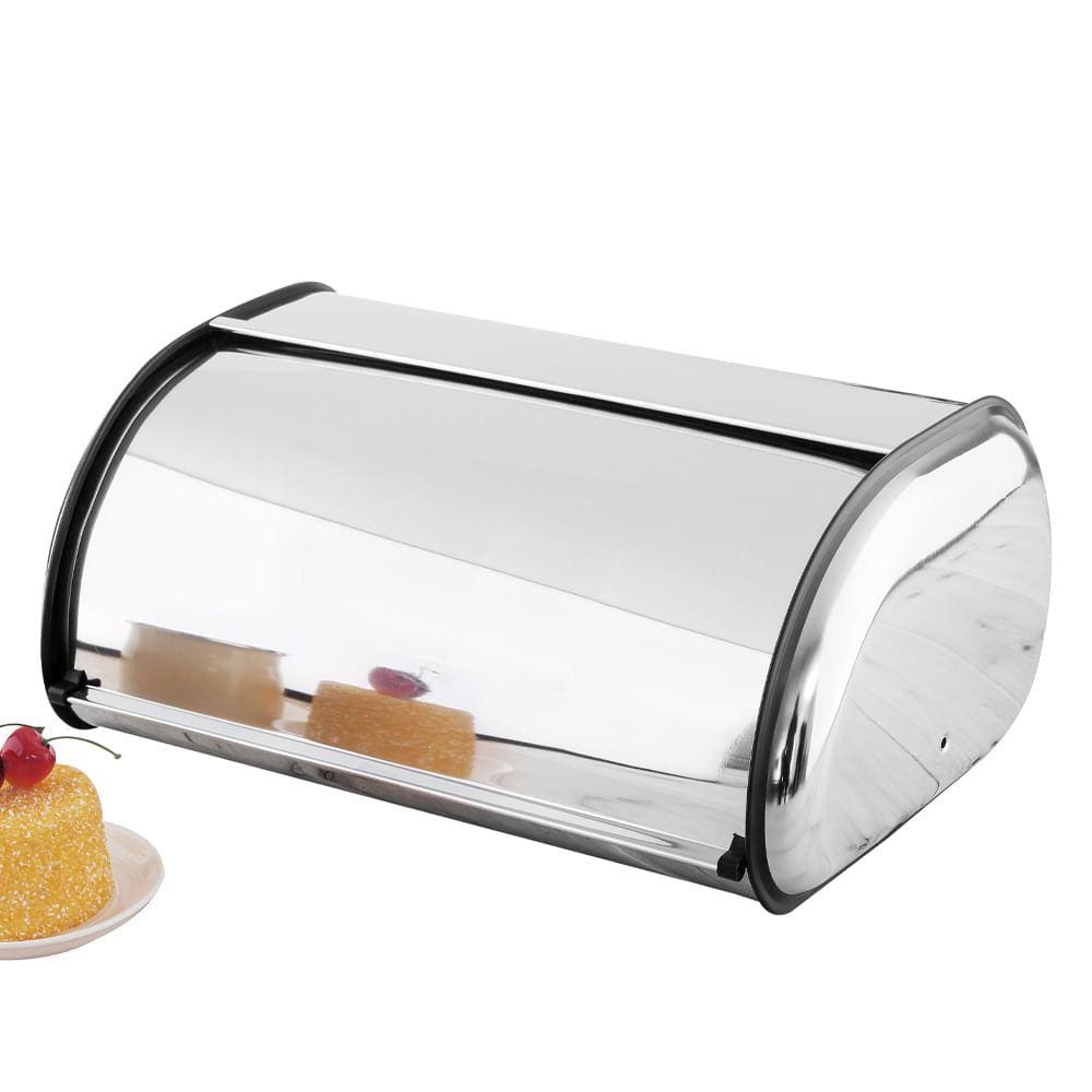 Porta Pão Em Aço Inox Viz Breakfast 35,5x23x14,5cm