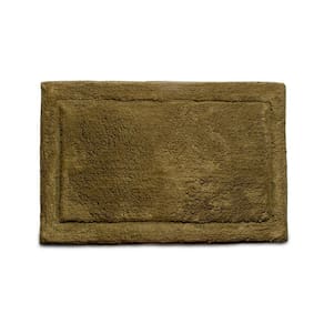 Tapete De Banheiro Quarto Corredor Algodão Retangular Vizapi Kerala 60X90Cm Verde Oliva
