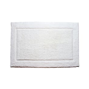 Tapete De Banheiro Quarto Corredor Algodão Retangular Vizapi Kerala 60X110Cm Branco