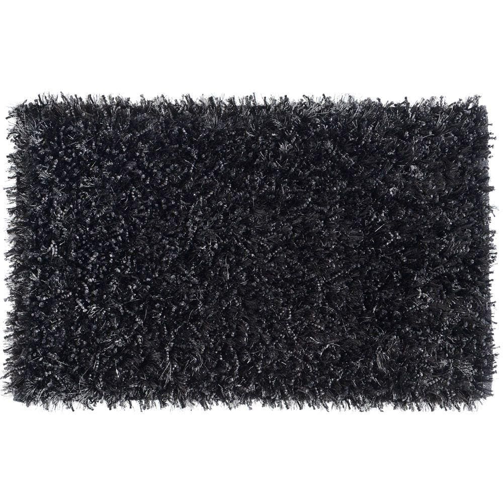 Tapete Quarto Retangular Vizapi Agra 100X150Cm Preto
