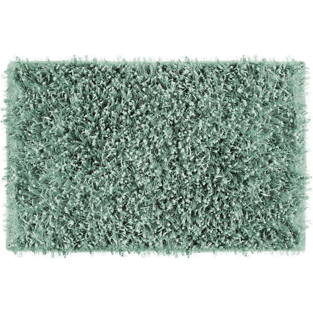 Tapete De Banheiro Lavabo Retangular Vizapi Agra 50X80Cm Verde Acqua