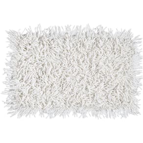 Tapete De Banheiro Quarto Corredor Algodão Retangular Vizapi Thane 70X120Cm Branco