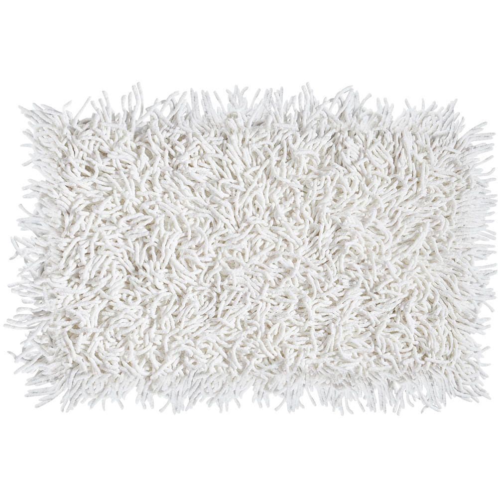 Tapete De Quarto Algodão Retangular Vizapi Thane 100X150Cm Branco