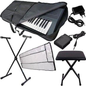 Kit Capa Para Teclado Musical Completo Com Multi Acessórios