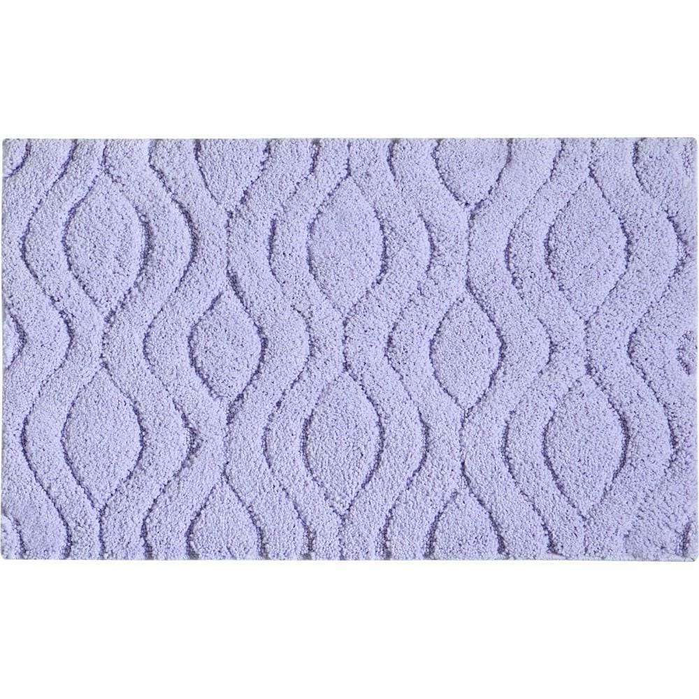 Tapete De Banheiro Microfibra Base Látex Antiderrapante Vizapi Pequim 50X80Cm Lilás Orquídea