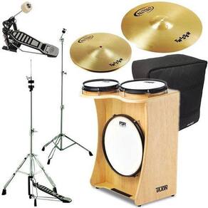 Kit Tajon Fsa Standard Taj16 Natural Bumbo 14 Tom 10 Caixa 8