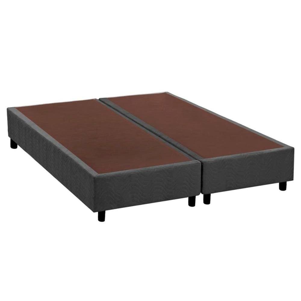 Cama Box Base King Universal Suede Gray (186x198x20) - Costa Rica