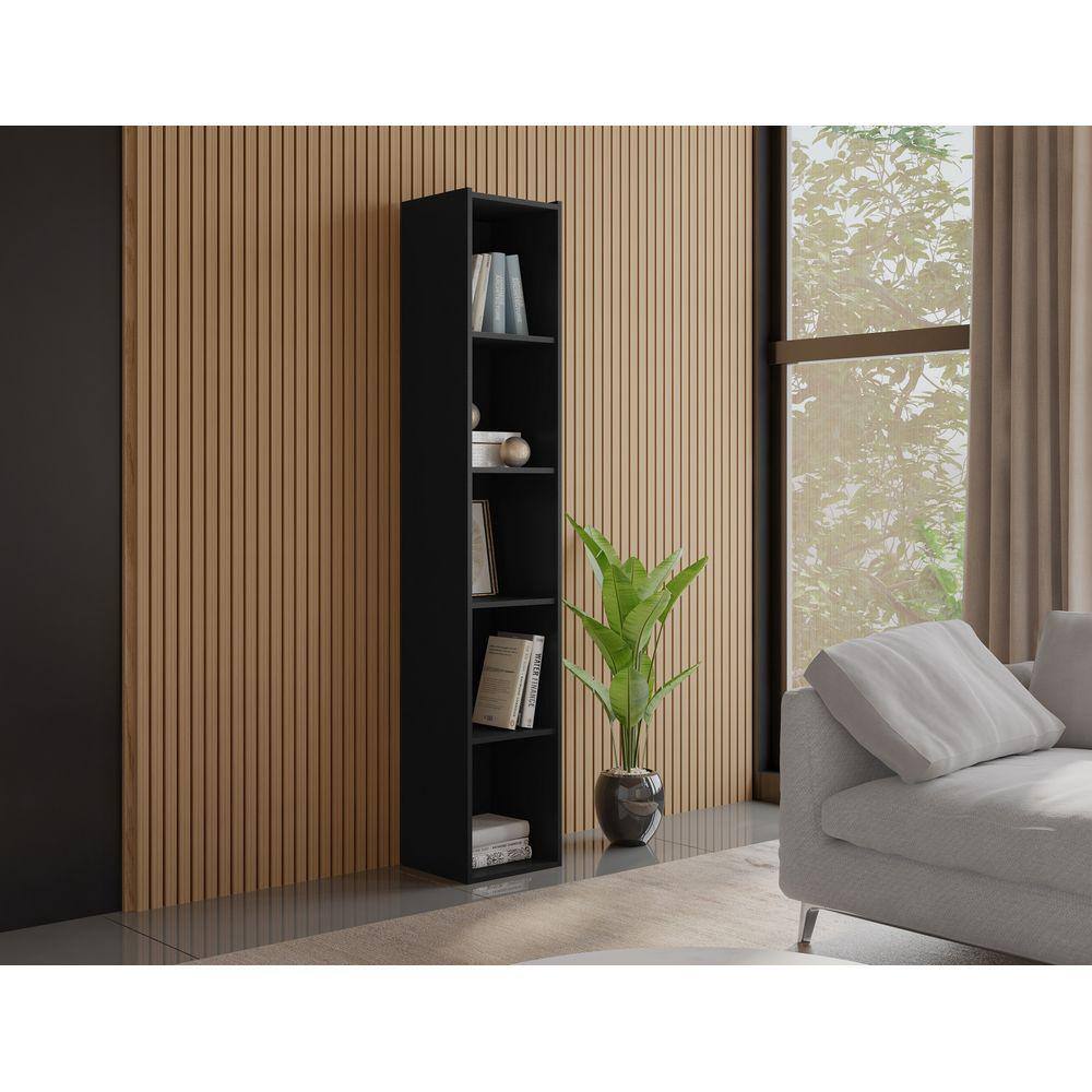 Estante Livreiro Janaina com 4 Prateleiras Preto - AJL Móveis