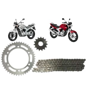 Kit Relação Coroa Pinhão Corrente Transmissão Nakata Honda CBX 250 Twister 2001 A 2008