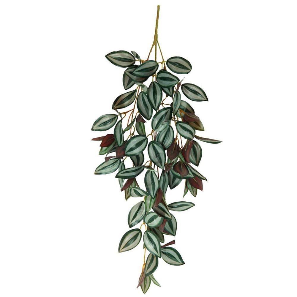Folhagem Pendente Lambari Artificial Verde e Vinho Premium 64cm - MC Flores