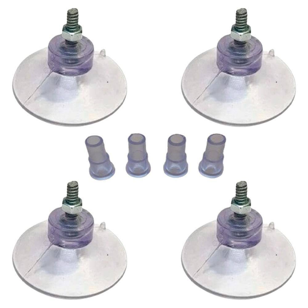 Kit 4 Ventosas De 40Mm 4 Cm Pvc C/Parafuso,Porca E Selante
