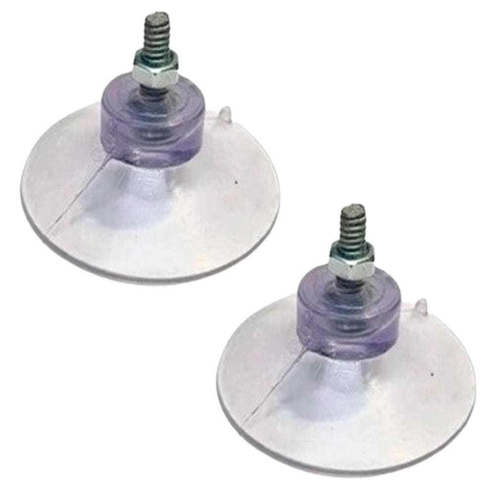 Kit 2 Ventosas De 40Mm 4 Cm Pvc Cristal C/Parafuso E Porca