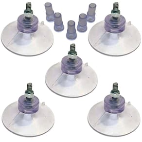 Kit 5 Ventosas de 40mm (4 cm) PVC C/Parafuso,Porca E Selante