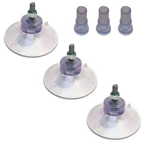 Kit 3 Ventosas de 40mm (4 cm) PVC C/Parafuso,Porca E Selante