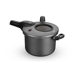 Panela De Pressão Antiaderente Com Visor Fechamento Externo 4,5 Litros Preta MTA