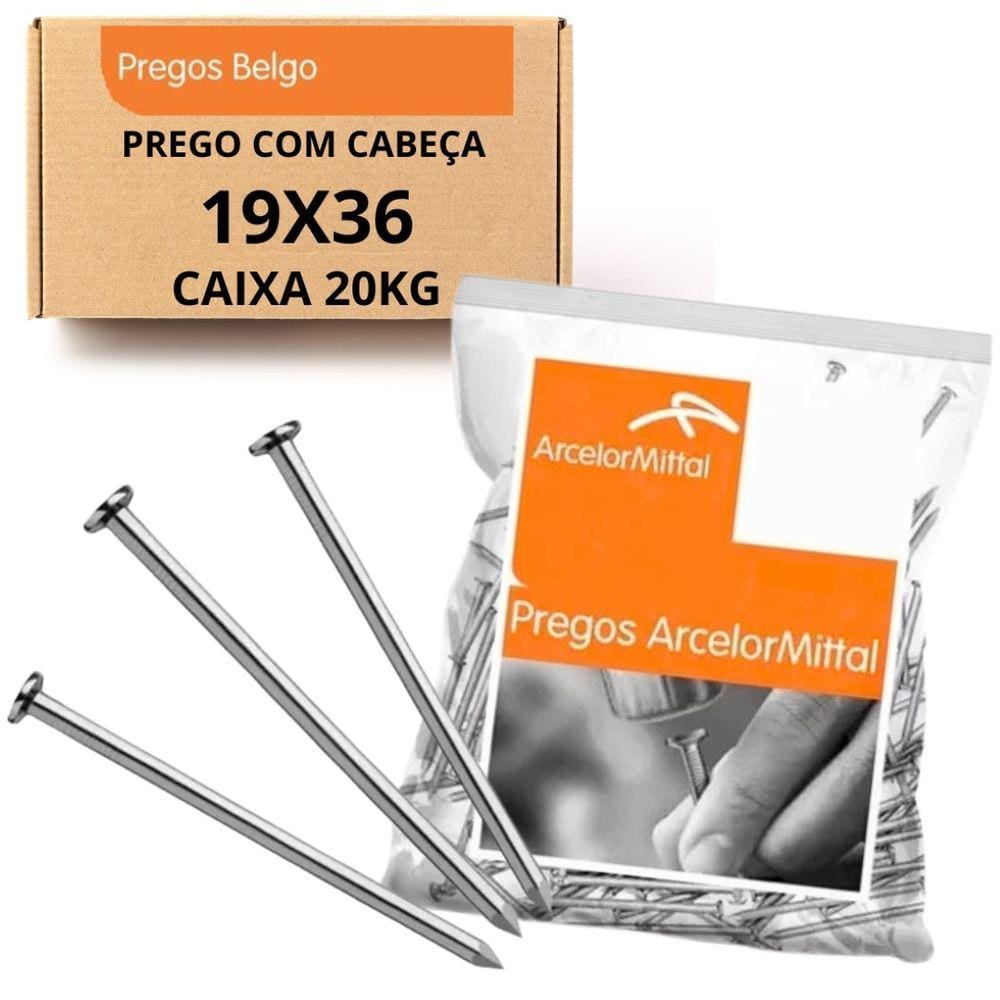 Prego Com Cabeca 19X36 20Kg Belgo