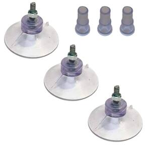 Kit 3 Ventosas De 40Mm 4 Cm Pvc C/Parafuso,Porca E Selante