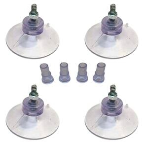 Kit 4 Ventosas de 40mm (4 cm) PVC C/Parafuso,Porca E Selante