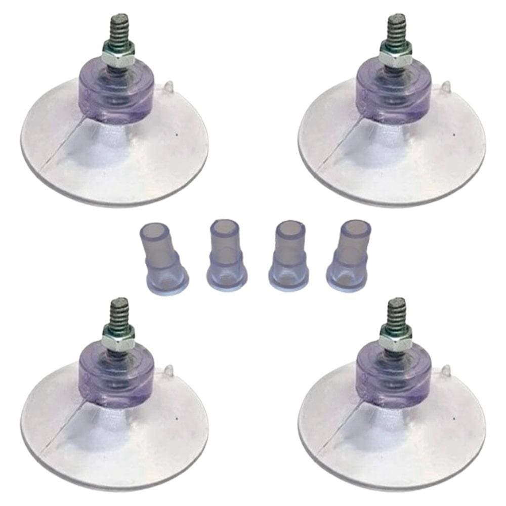 Kit 4 Ventosas De 40Mm 4 Cm Pvc C/Parafuso,Porca E Selante
