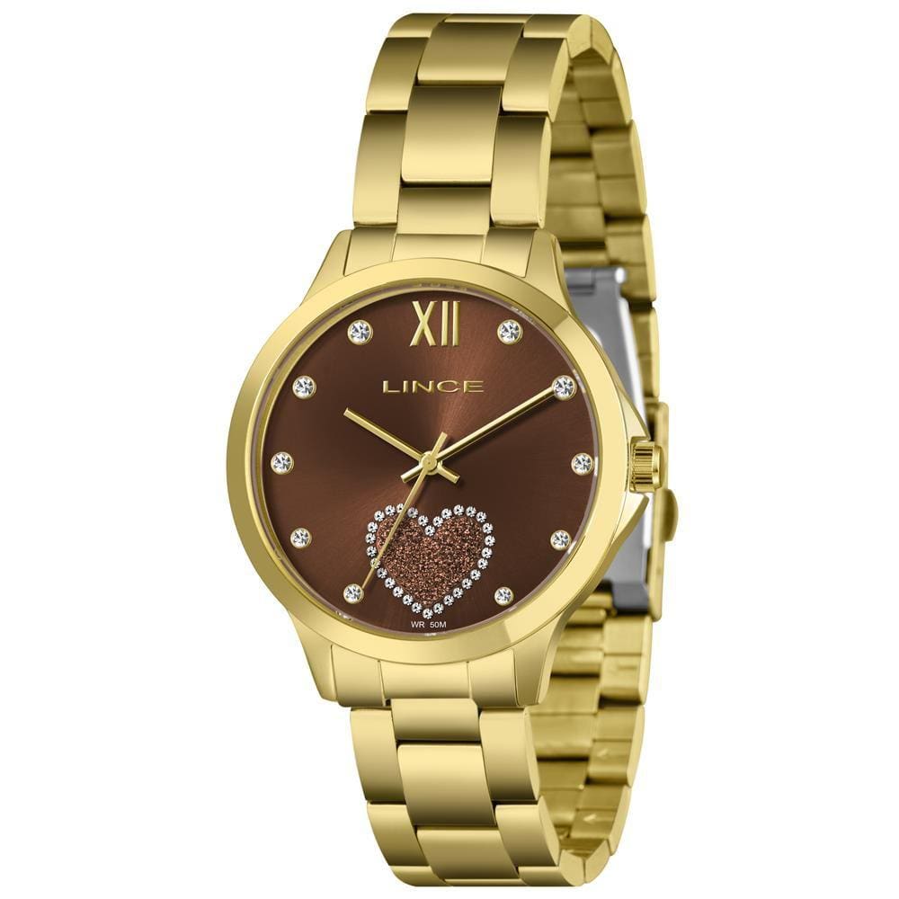 Relógio Lince Feminino Ref: Lrg4808l40 N3kx Coração Dourado
