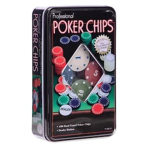 Kit 100 Fichas Poker Profissional Poker Chips + Ficha Dealer