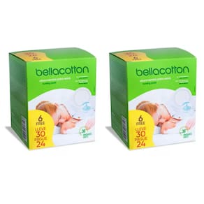 Kit 2 Absorvente P/ Seios Bellacotton C/30