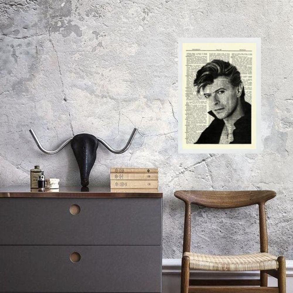 Quadro Vintage David Bowie 24X18Cm