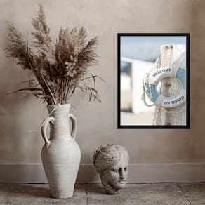 Quadro Casa De Praia - Welcome On Board 33X24Cm