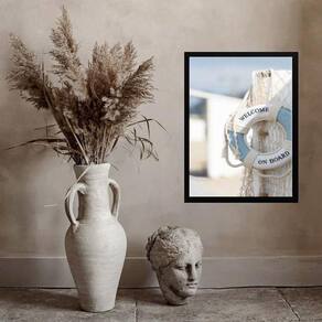 Quadro Casa De Praia - Welcome On Board 33X24Cm