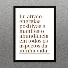 Quadro Lei Da Atração - Manifestação Abundância 33X24Cm