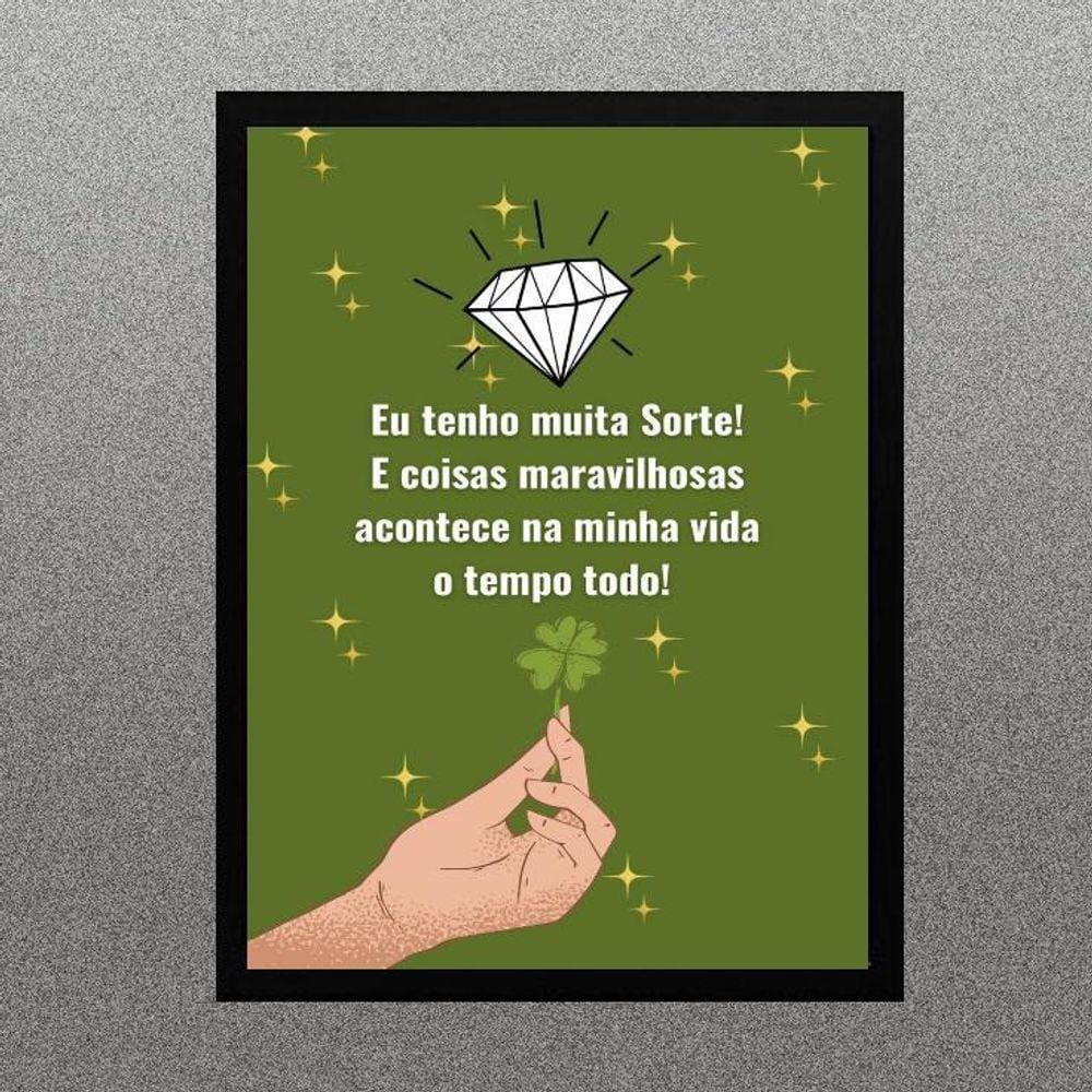 Quadro Lei Da Atração - Sorte 33X24Cm