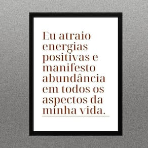 Quadro Lei Da Atração - Manifestação Abundância 33X24Cm