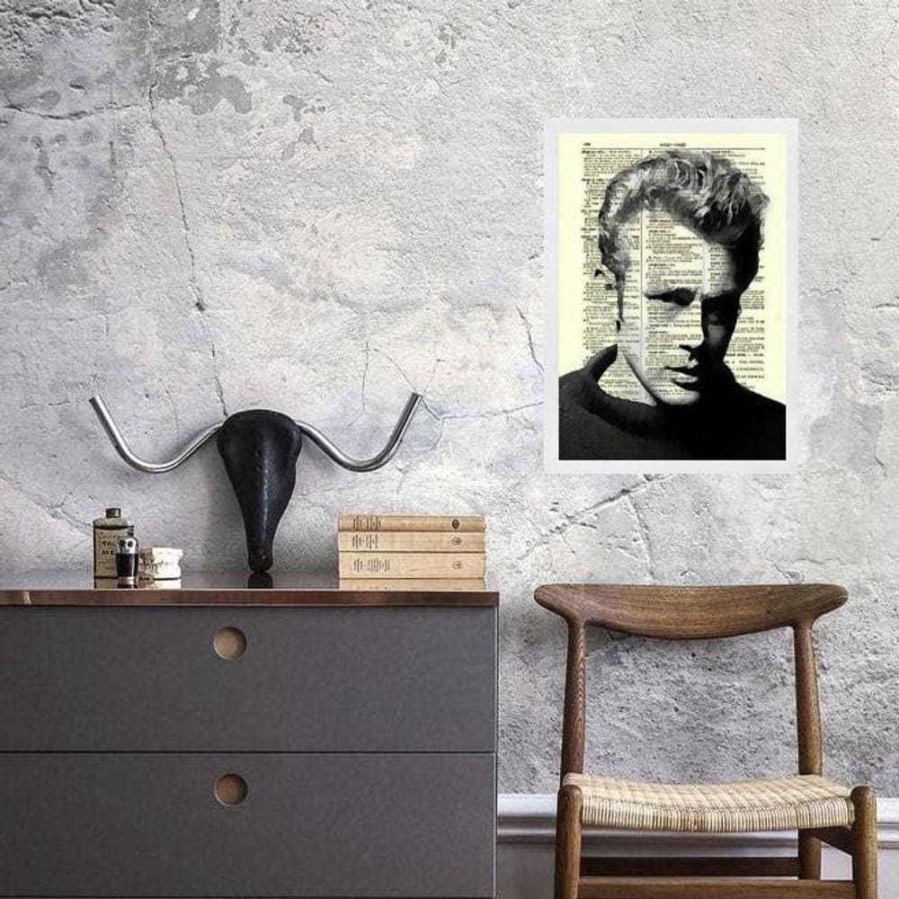 Quadro Vintage James Dean 24X18Cm