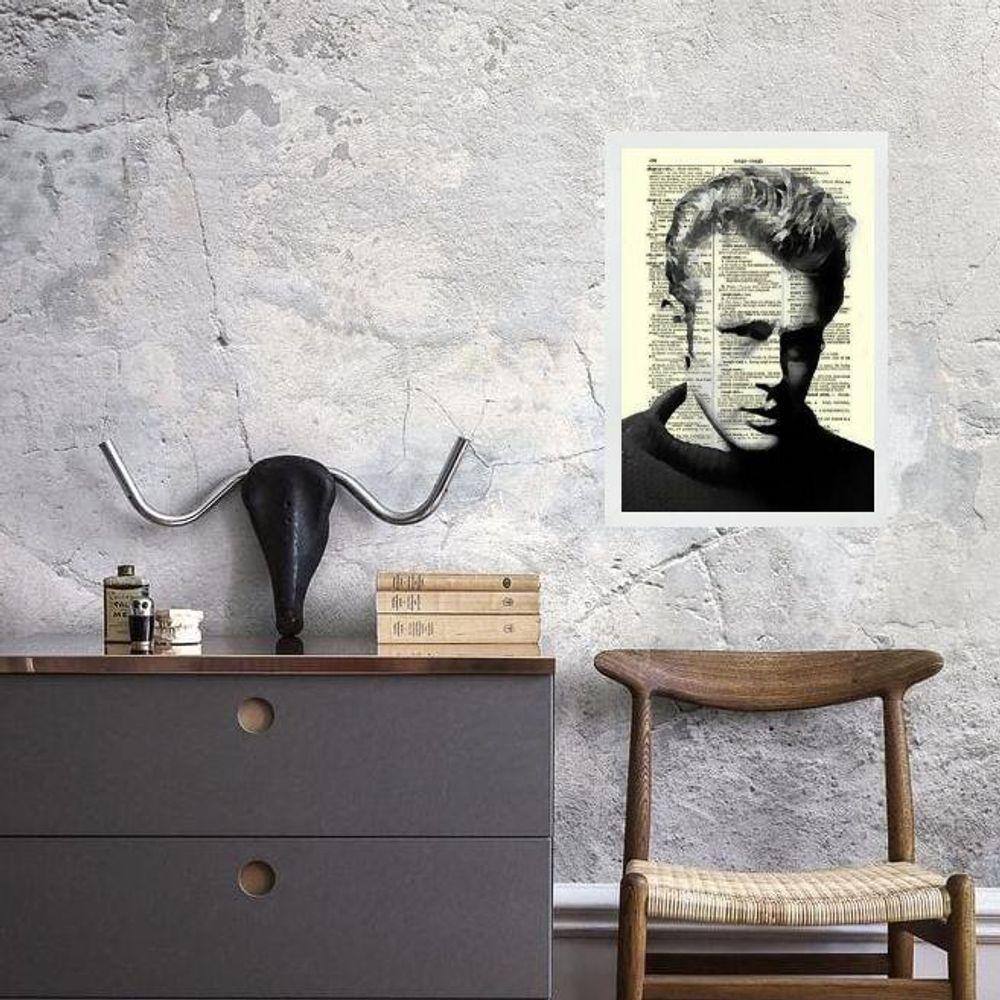 Quadro Vintage James Dean 24X18Cm