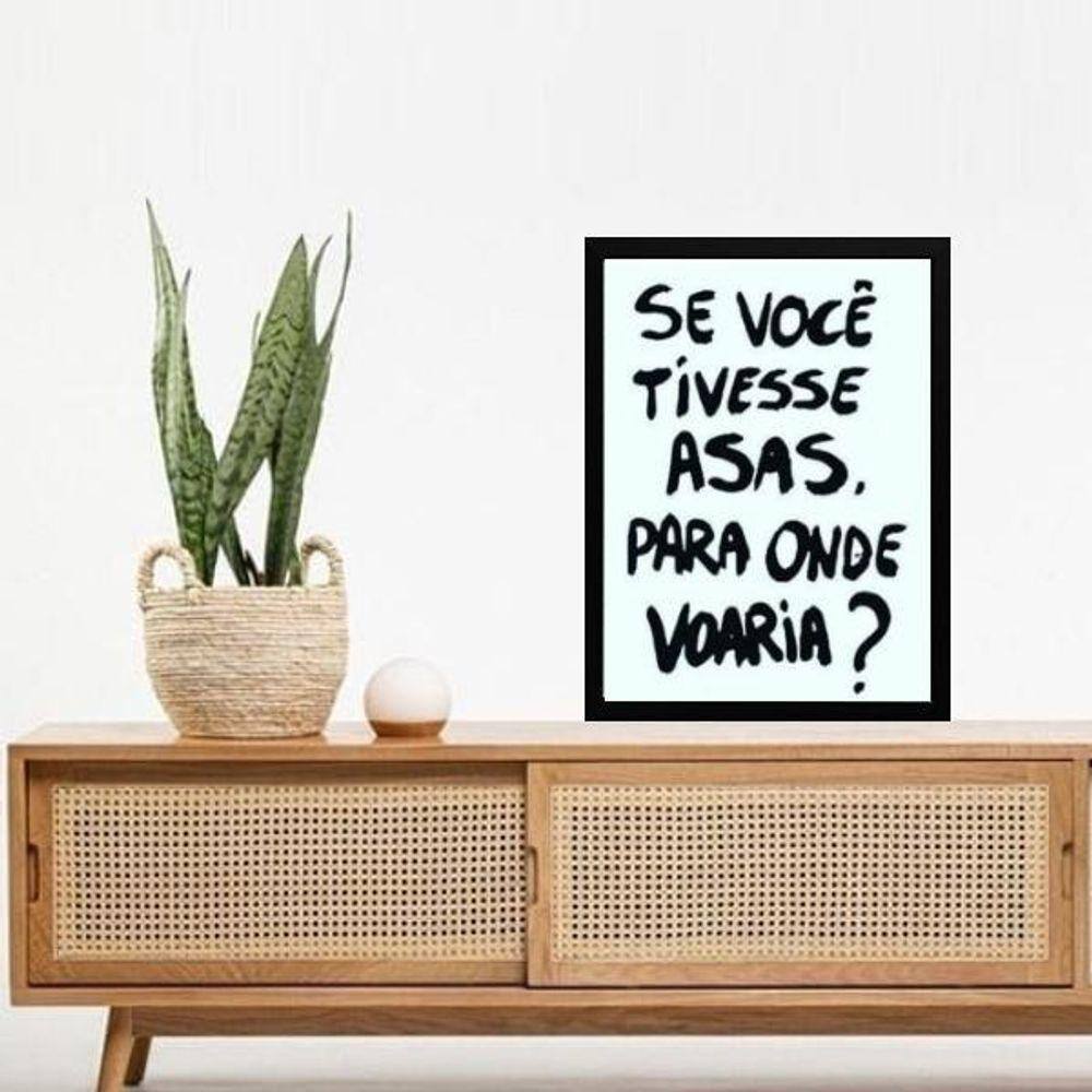 Quadro Reflexão - Se Você Tivesse Asas 33X24Cm