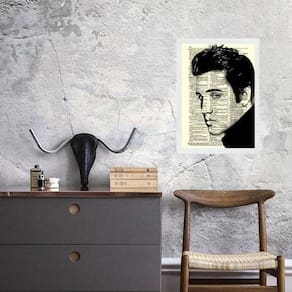 Quadro Vintage Elvis Presley 24X18Cm