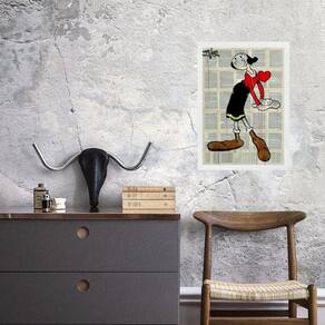 Quadro Vintage Olívia Palito 45X34Cm - Com Vidro