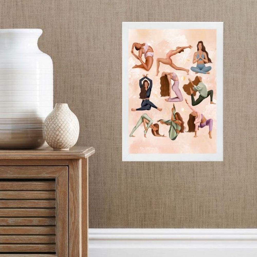 Quadro Decorativo Yoga Para Todas 33X24Cm