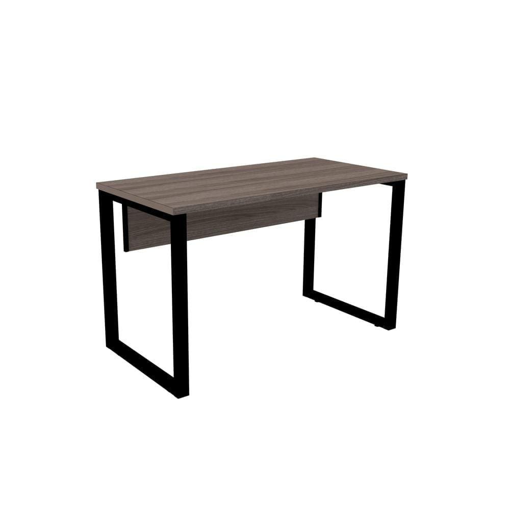 Mesa de Escritório Pé Tubular PE25 em MDP 150 x 70 cm Cor Walnut e Base Preta